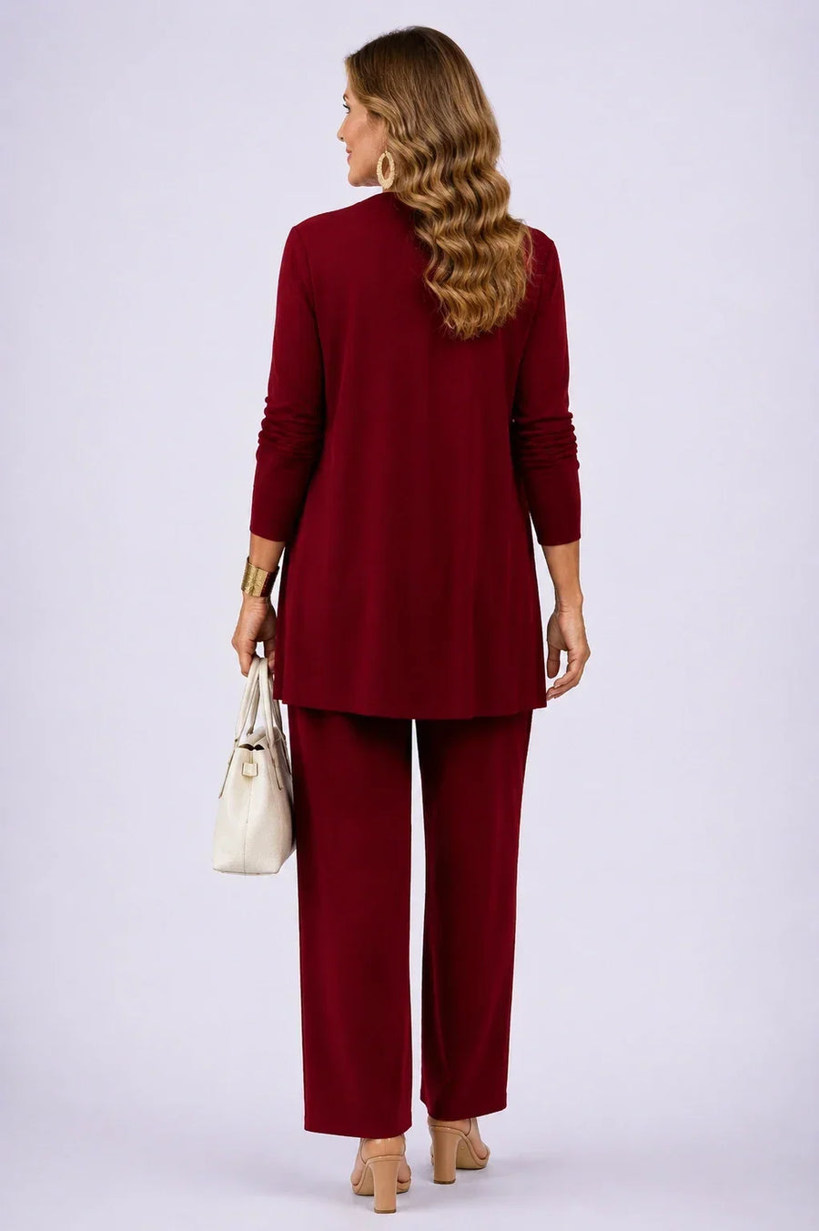 Holly | Burgundy Floral Three-Piece Set