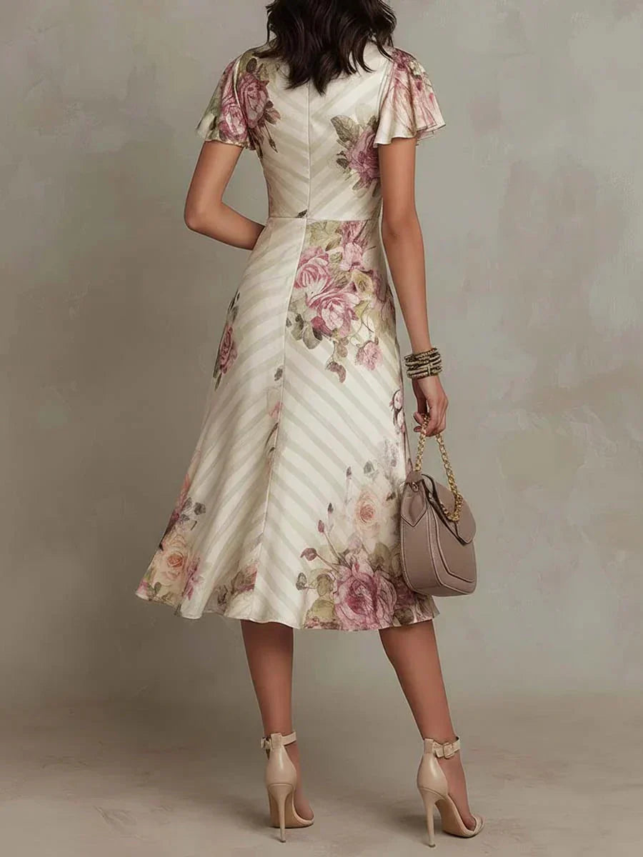 Alba | Floral Wrap Midi Dress