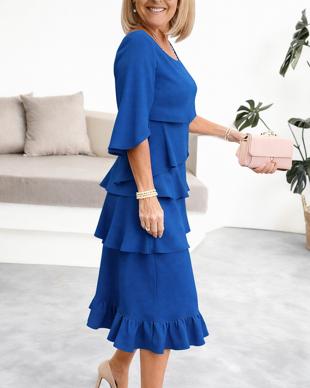 Giselle | Layered Ruffle Midi Dress