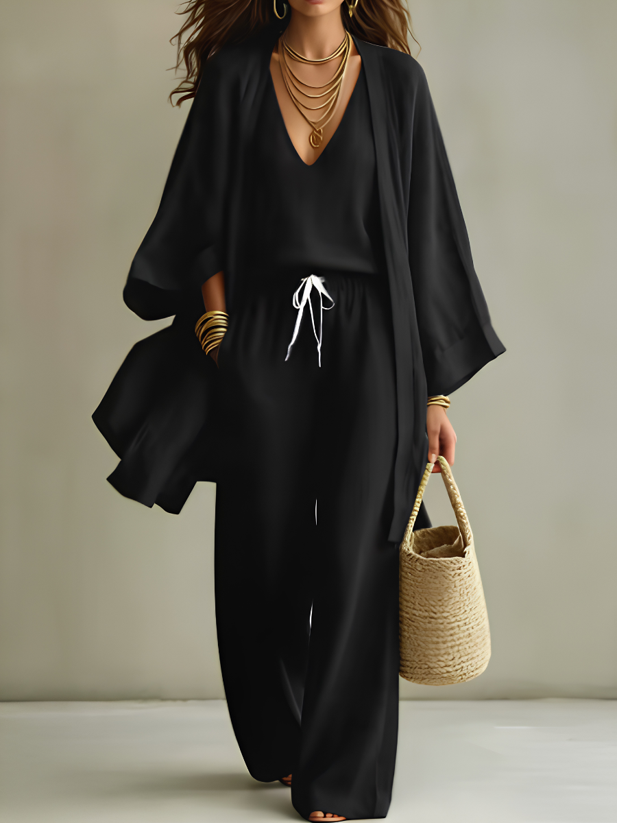 Isabelle | Relaxed Linen-Blend 3-Piece Set