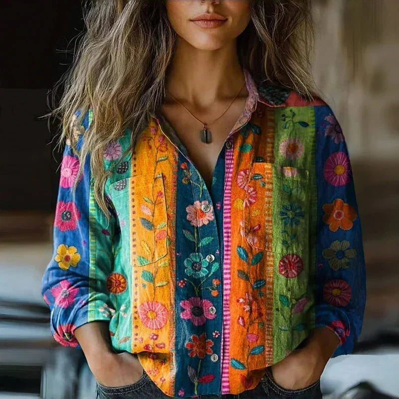 Fenella | Patchwork Pocket Blouse