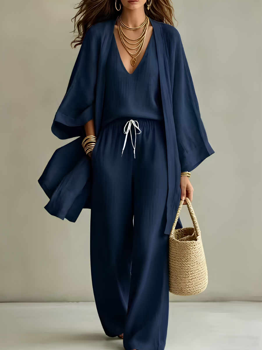 Isabelle | Relaxed Linen-Blend 3-Piece Set