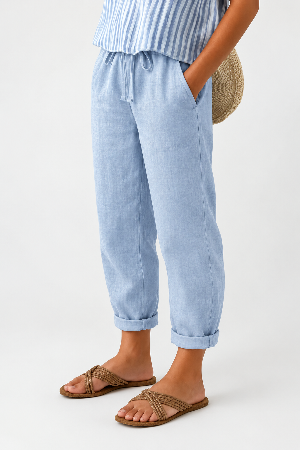 Verity | Wide-Leg Linen-Look Pants