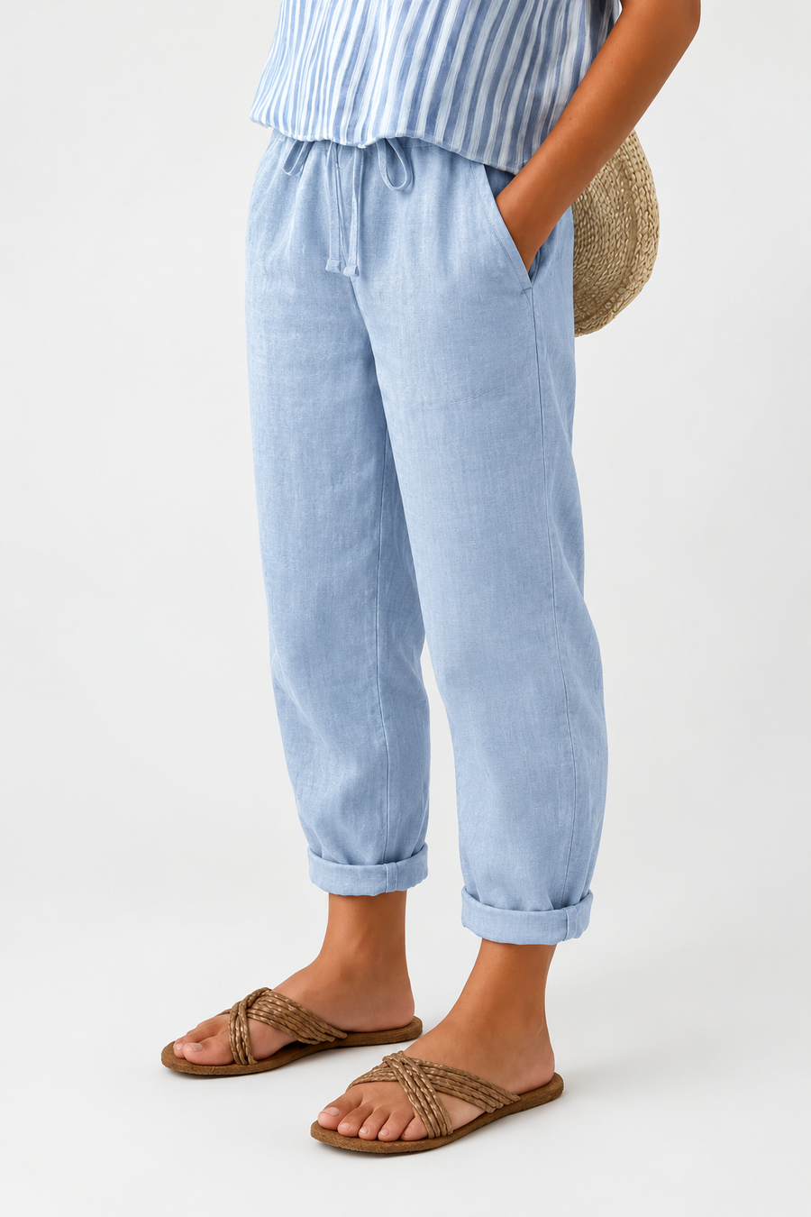 Verity | Wide-Leg Linen-Look Pants