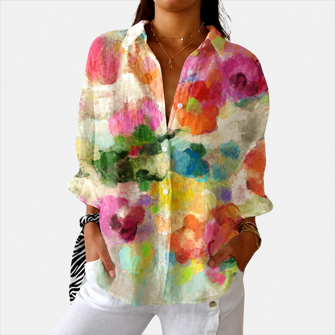 Tansy | Colourful Watercolour Blouse