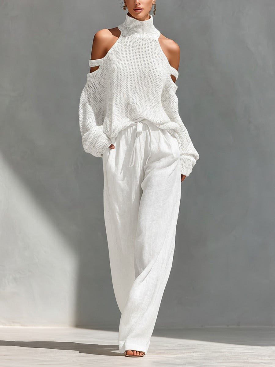 Camille | Knit Top & Wide-Leg Trouser Set