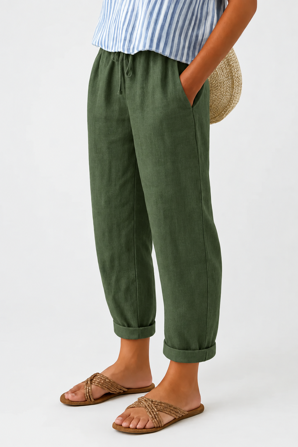 Verity | Wide-Leg Linen-Look Pants