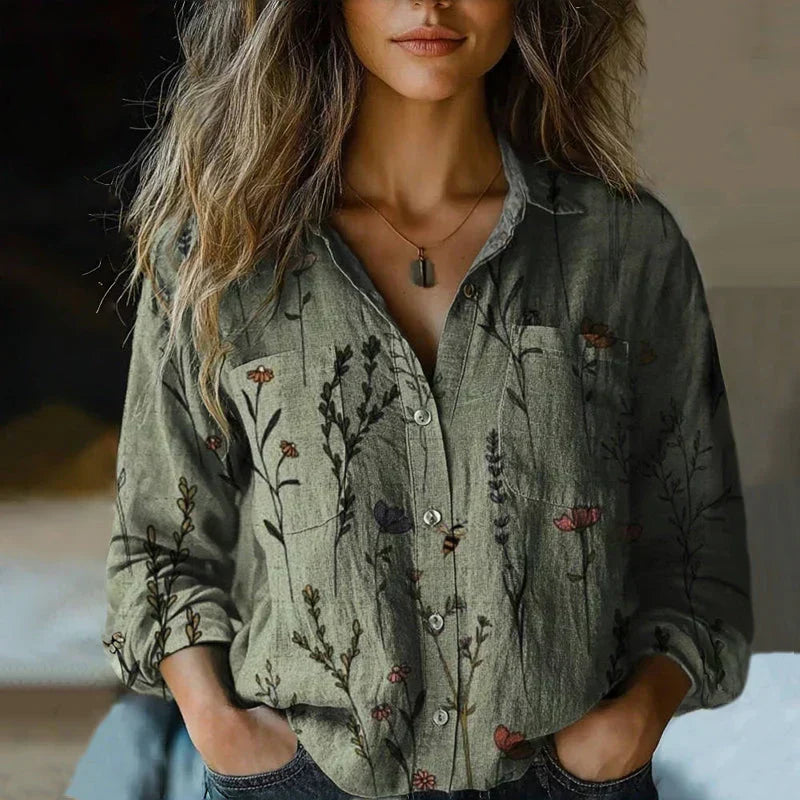 Fenella | Patchwork Pocket Blouse