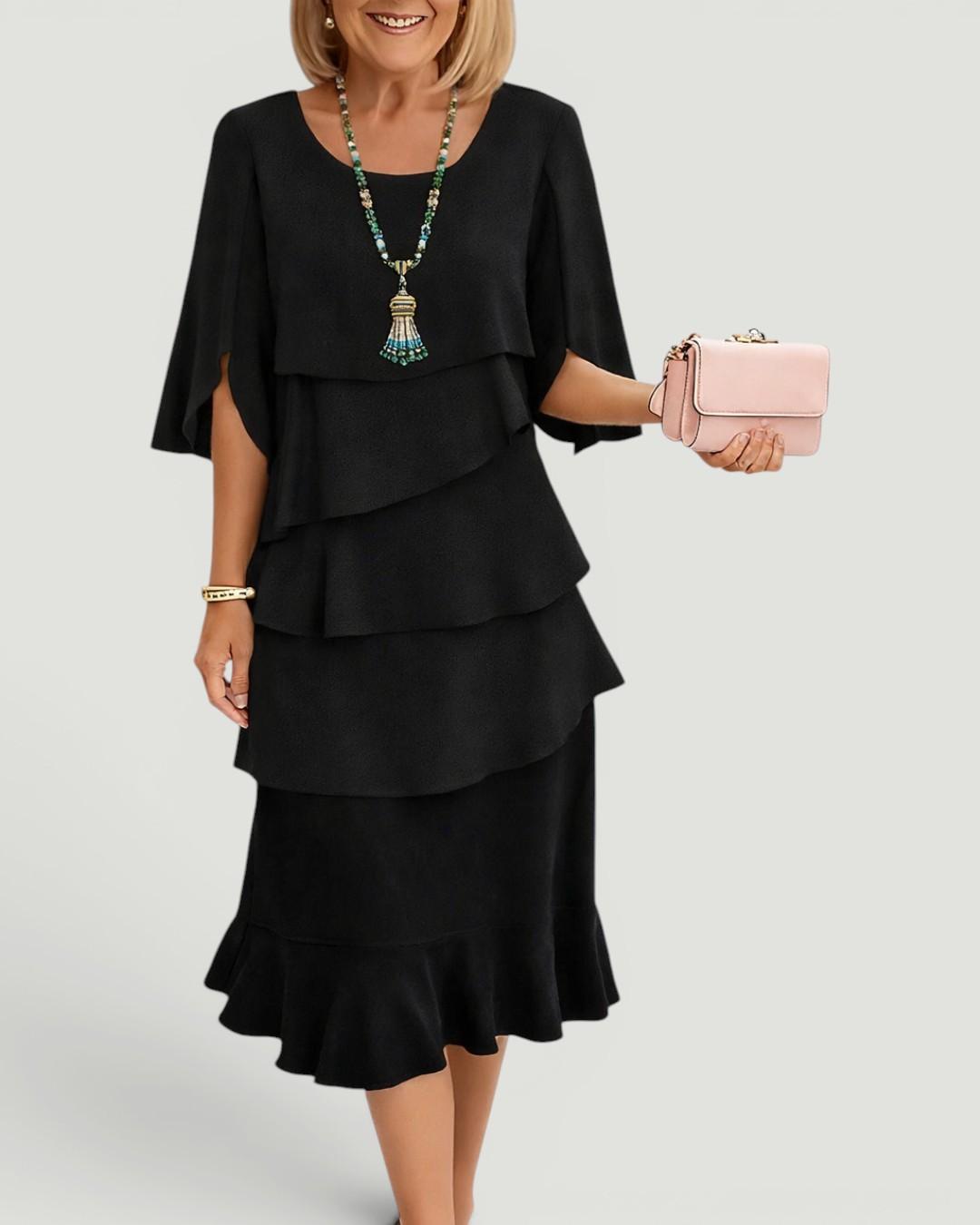 Giselle | Layered Ruffle Midi Dress