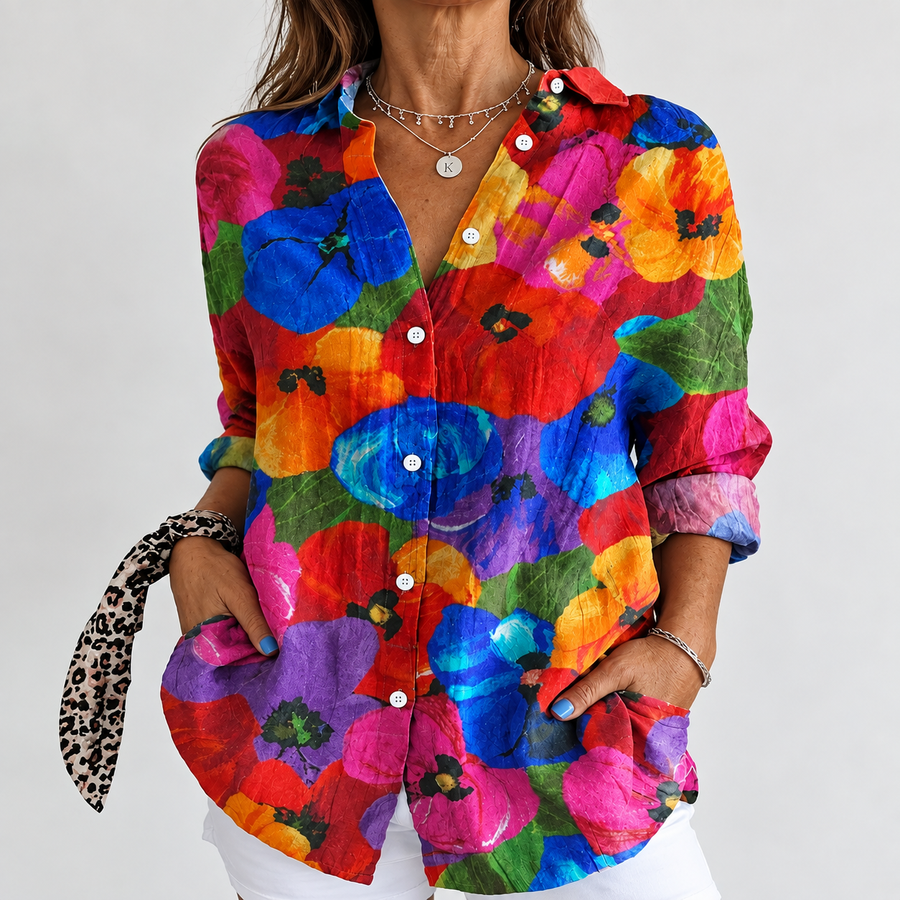 Calla | Bright Floral Blouse