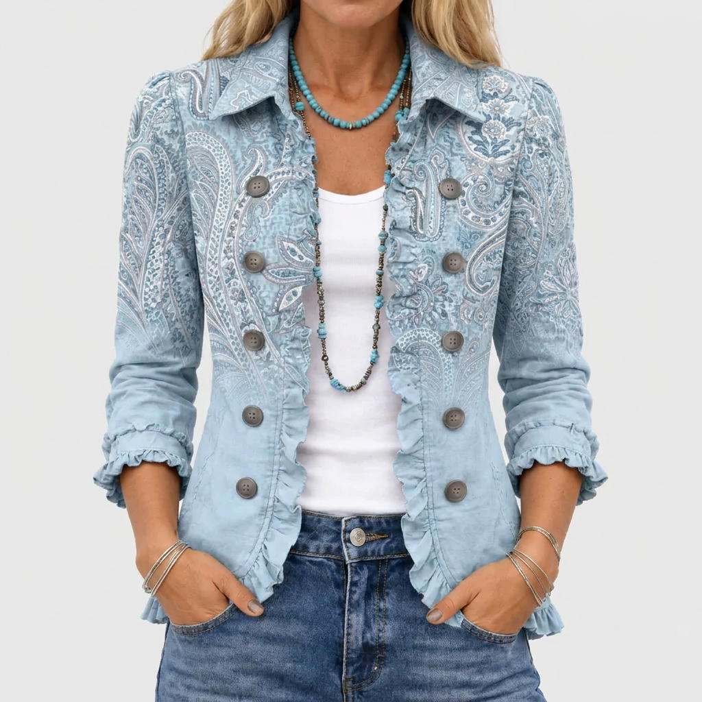 Matilda | Paisley Ruffle Jacket