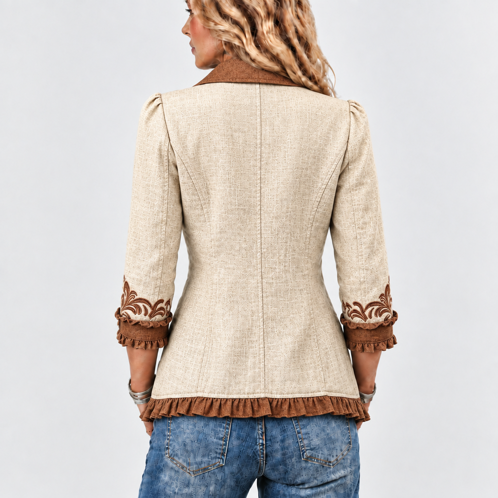 Mabel | Boho Floral Ruffle Jacket