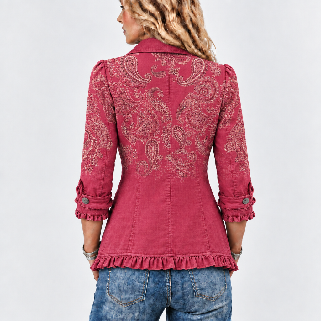 Rosemary | Rose Paisley Ruffle Jacket