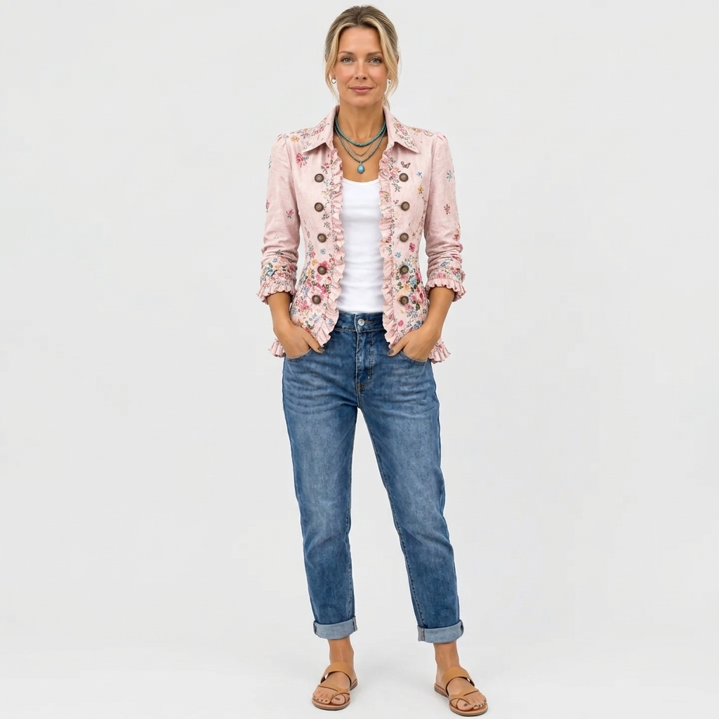 Ottilie | Floral Ruffle Jacket