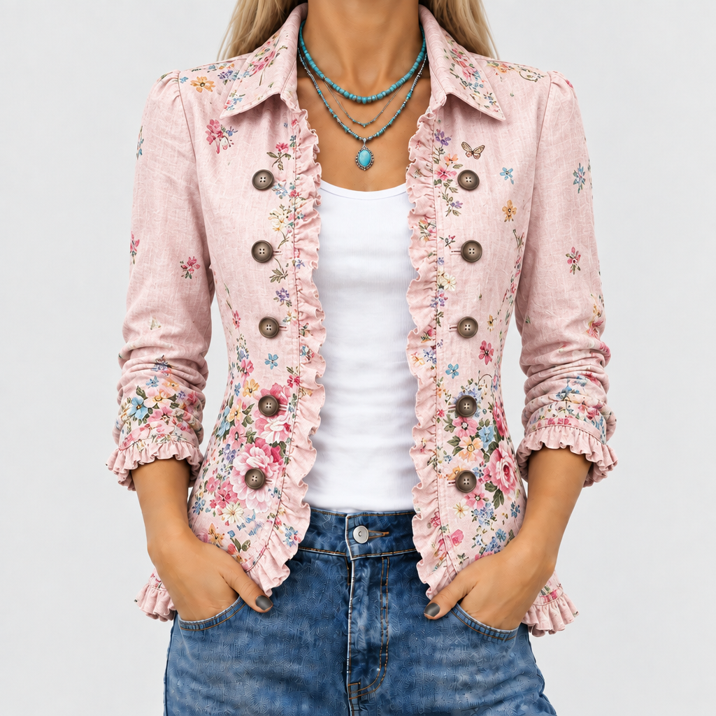 Ottilie | Floral Ruffle Jacket