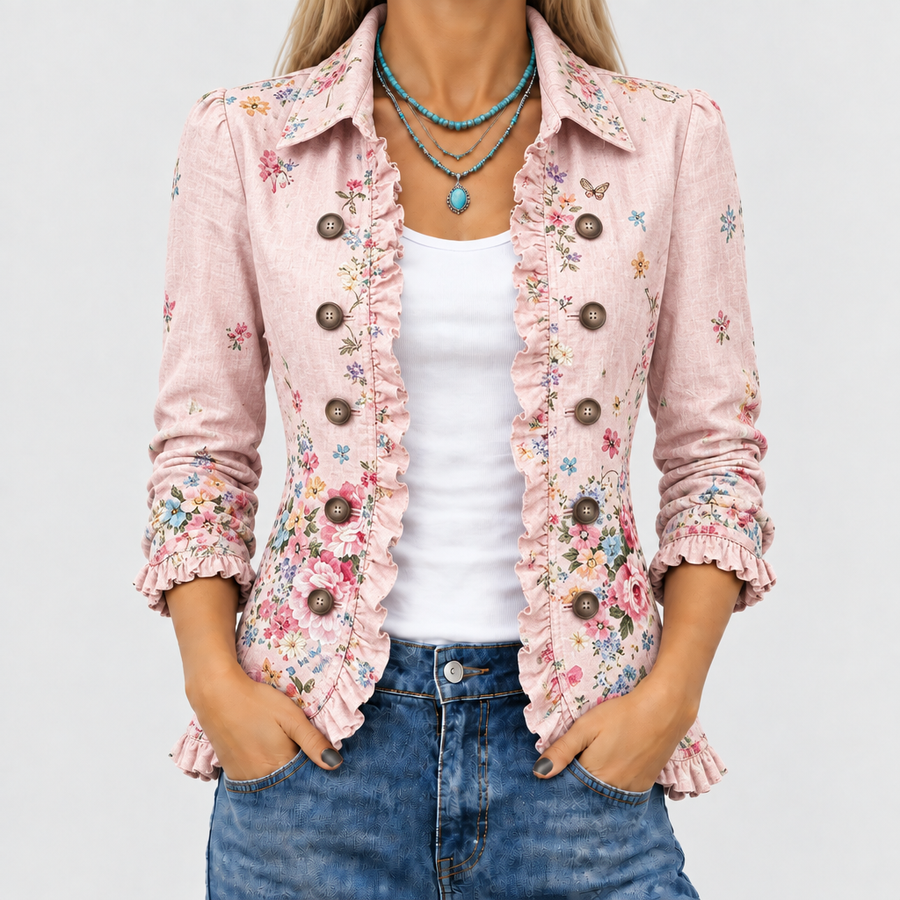 Ottilie | Floral Ruffle Jacket