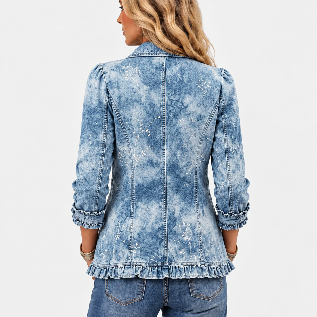 Sylvie | Botanical Print Ruffle Jacket
