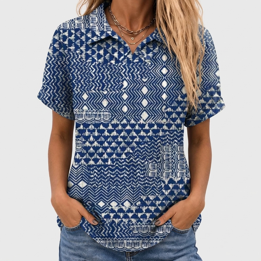 Zarah | Boho Collared Top