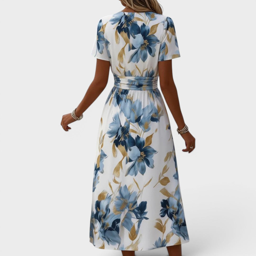 Aurelie | Floral Wrap Midi Dress