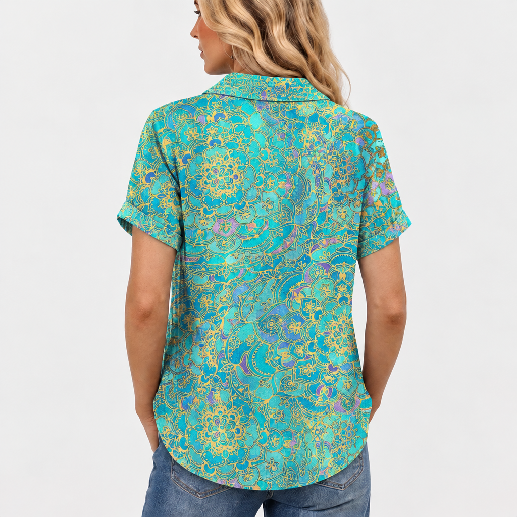 Lona | Paisley Collared Top