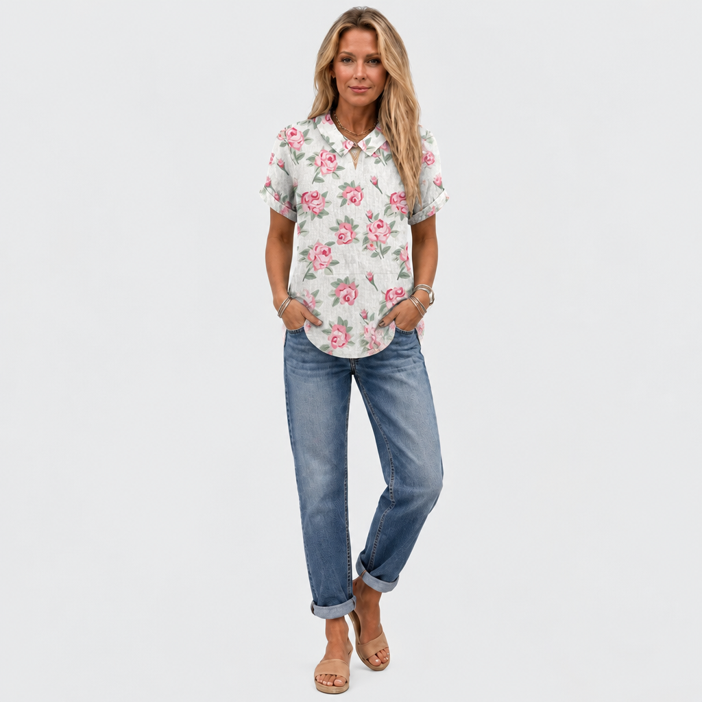 Lola | Rose Collared Top