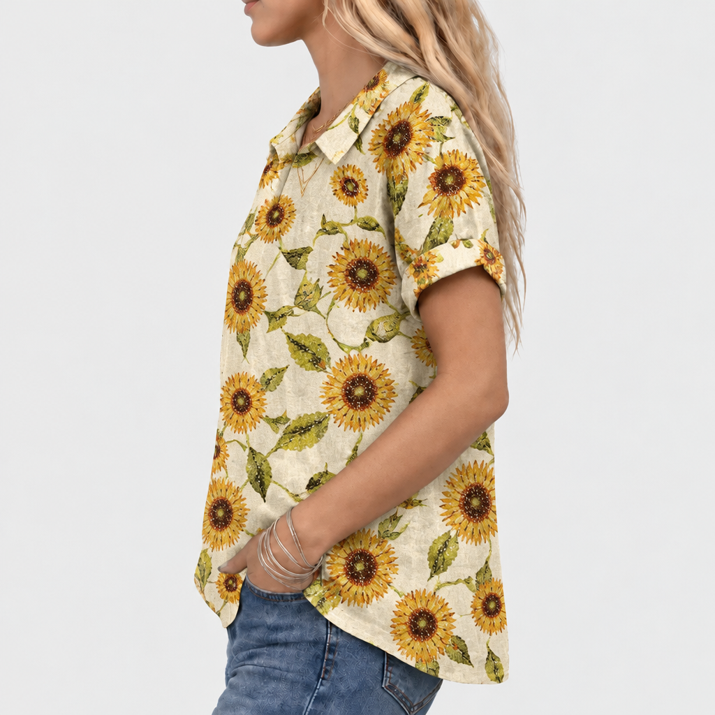 Maisie | Sunflower Collared Top