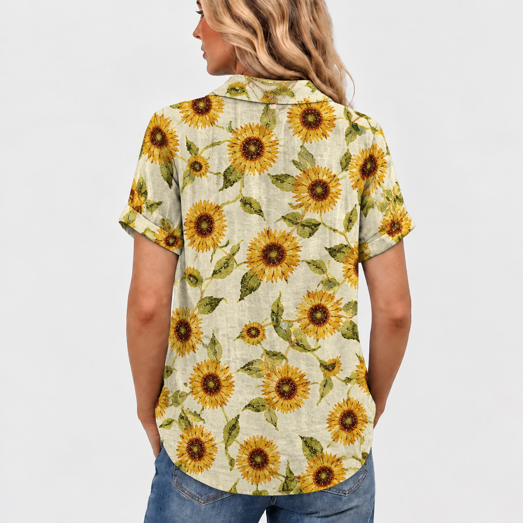 Maisie | Sunflower Collared Top