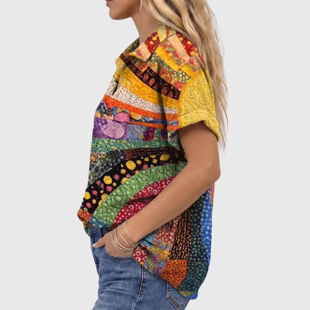 Elsa | Sunburst Collared Top