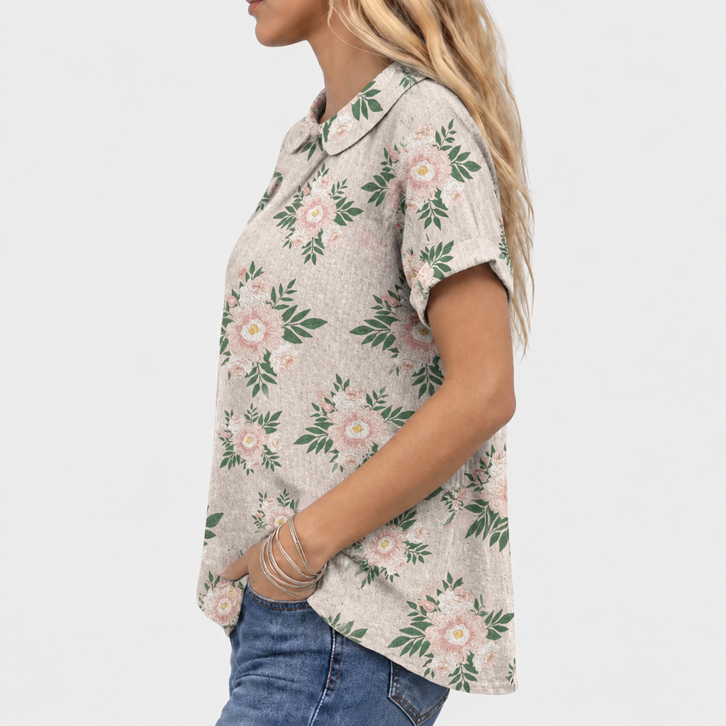 Zinnia | Botanical Collared Top
