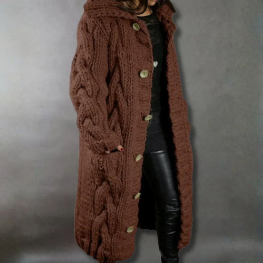 Alessia™ Elegant Cable Knit Coat