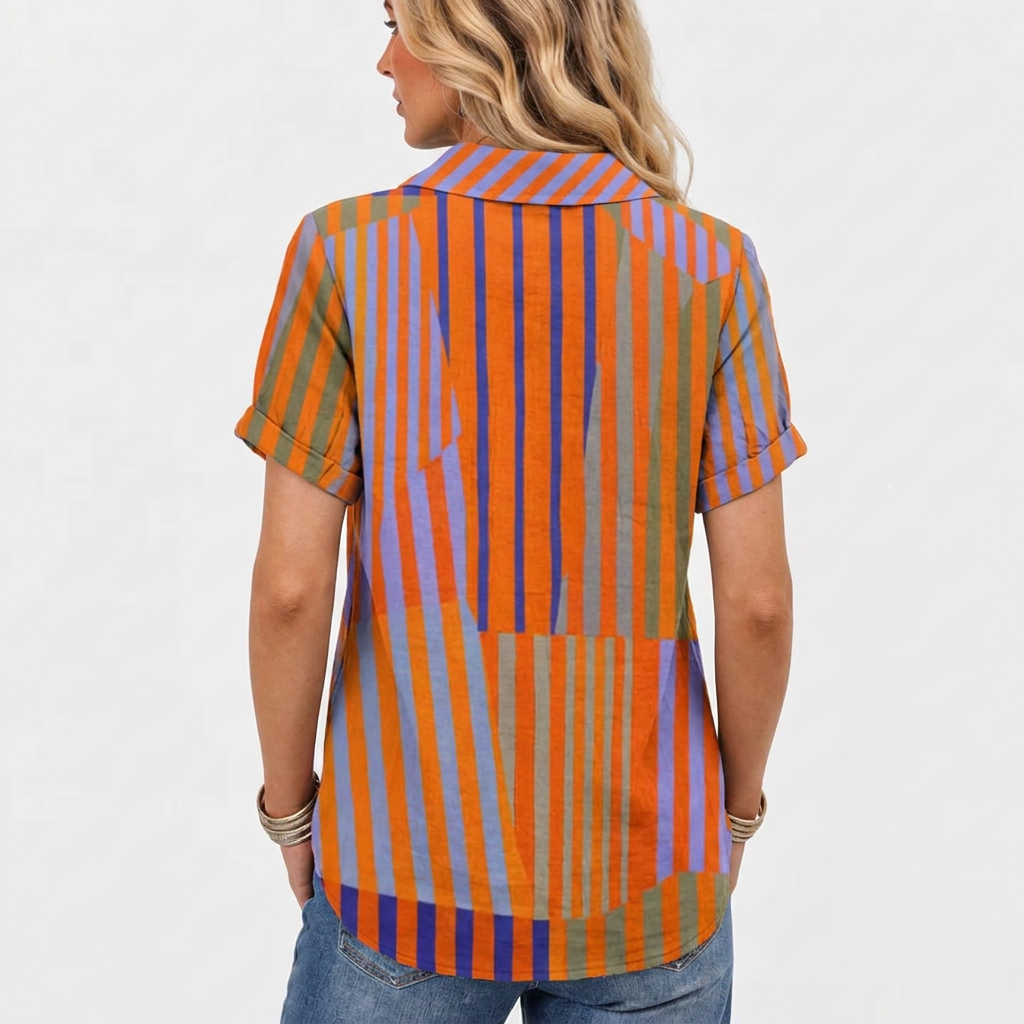 Rosie | Striped Collared Top