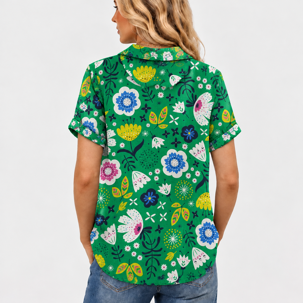 Maya | Garden Collared Top