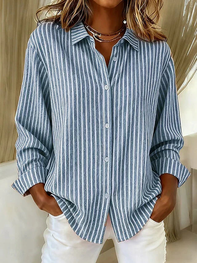 Rhoda | Striped Button-Up Shirt