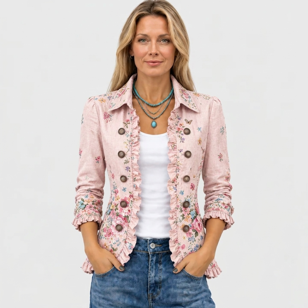 Ottilie | Floral Ruffle Jacket