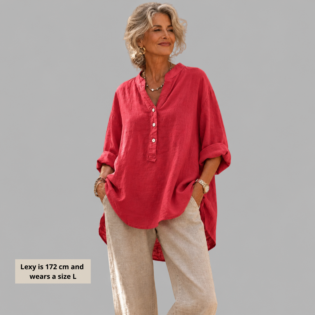 Tamsin | Relaxed V-Neck Blouse