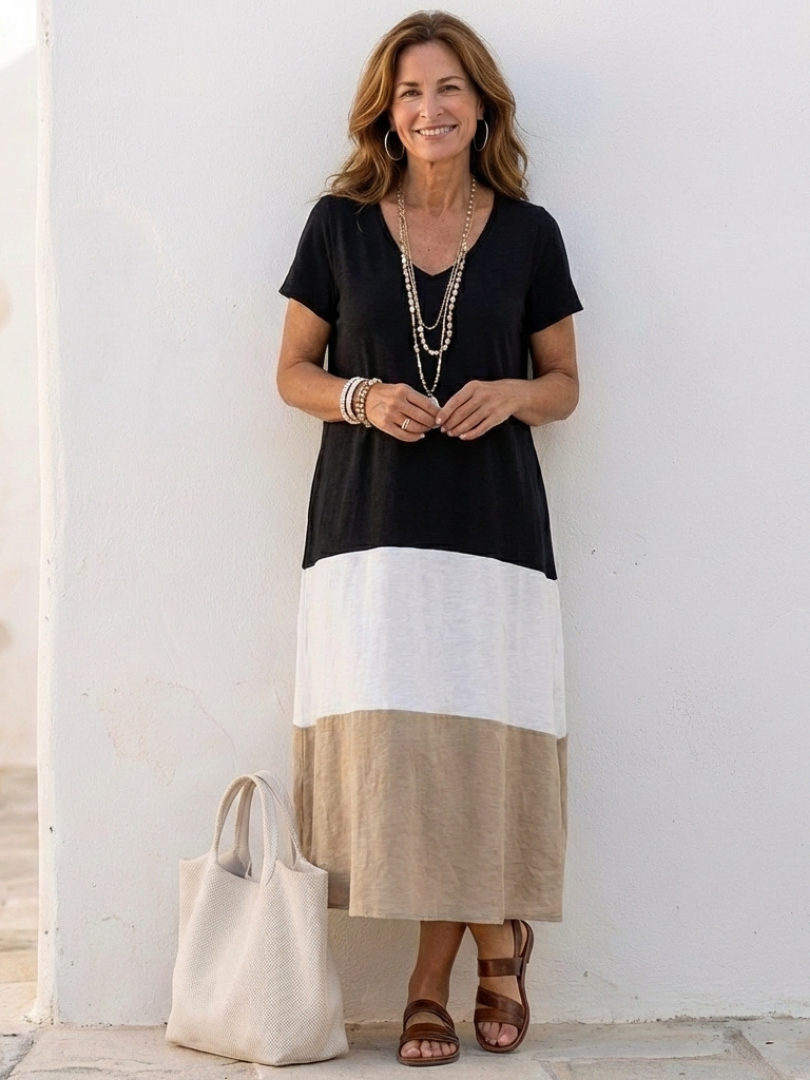Thalassa | Colour-Block Midi Dress