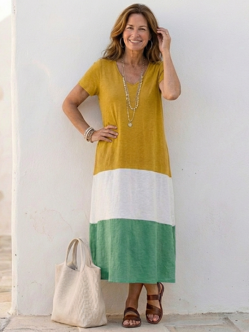 Thalassa | Colour-Block Midi Dress