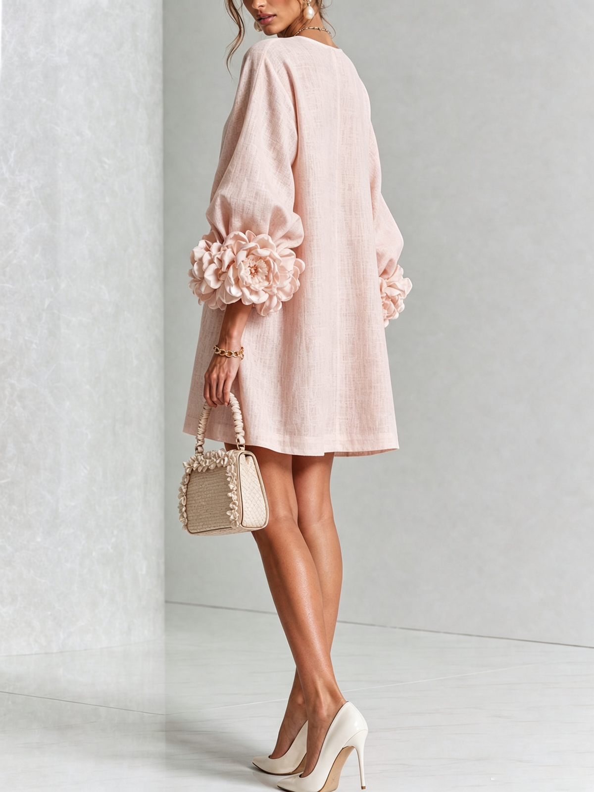 Margaux | Floral-Trimmed Statement Mini Dress