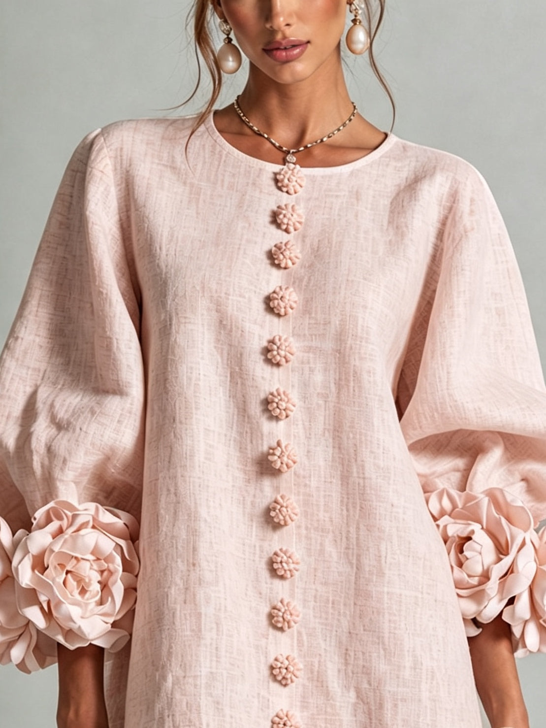 Margaux | Floral-Trimmed Statement Mini Dress