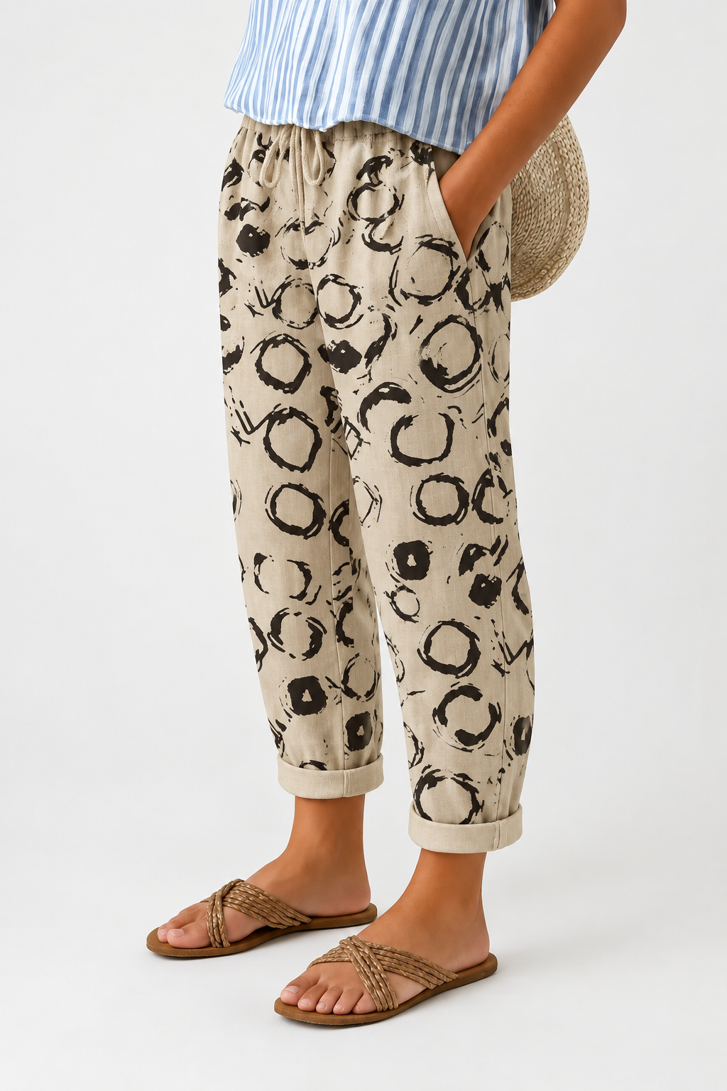 Verity | Wide-Leg Linen-Look Pants