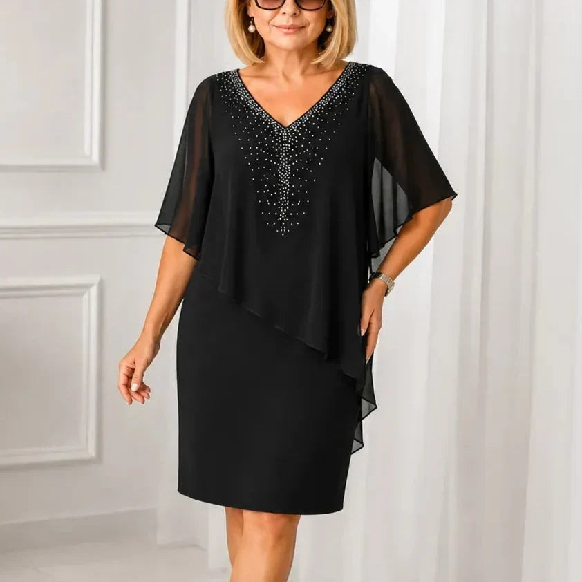 Eliza | Elegant Draped Overlay Dress