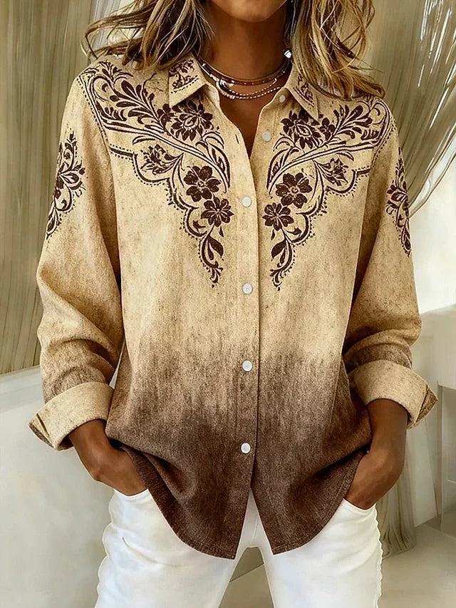 Tallulah | Western-Inspired Floral Button Blouse