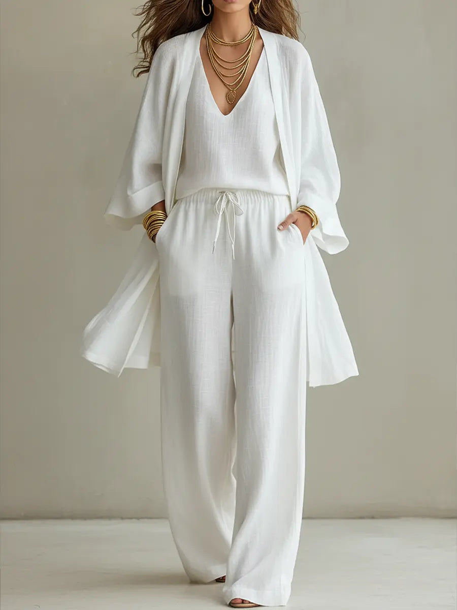Isabelle | Relaxed Linen-Blend 3-Piece Set