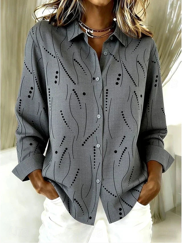 Winnie | Dashed-Line Print Blouse