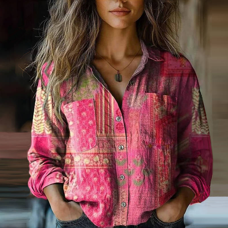 Fenella | Patchwork Pocket Blouse