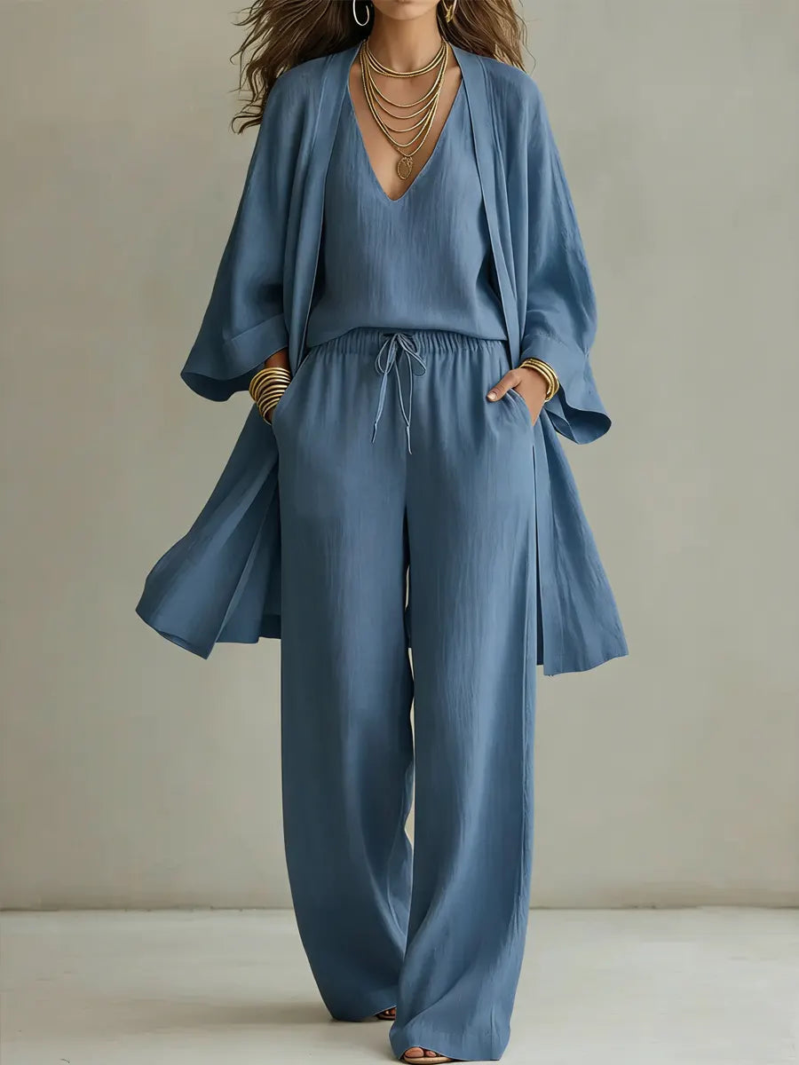 Isabelle | Relaxed Linen-Blend 3-Piece Set
