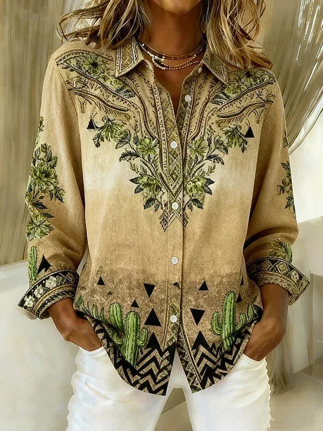 Tallulah | Western-Inspired Floral Button Blouse