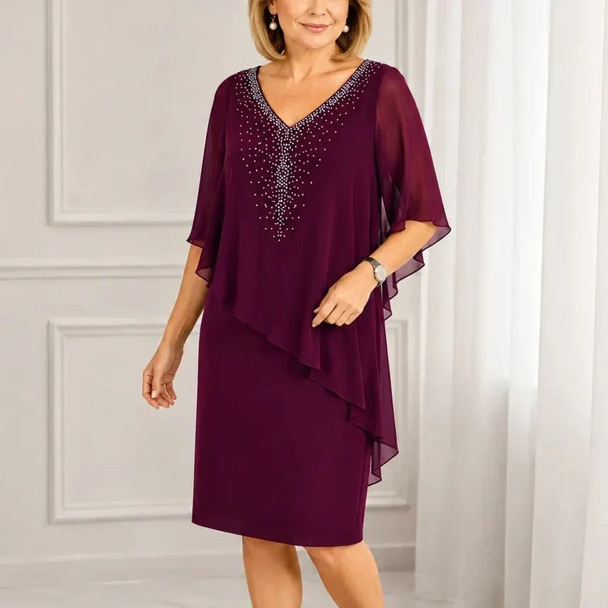 Eliza | Elegant Draped Overlay Dress