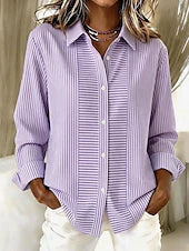 Fern | Striped Button-Front Blouse