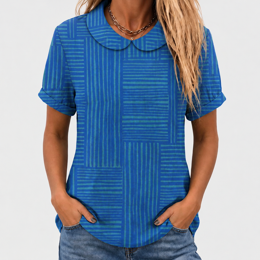 Liv Geometric Collared Top